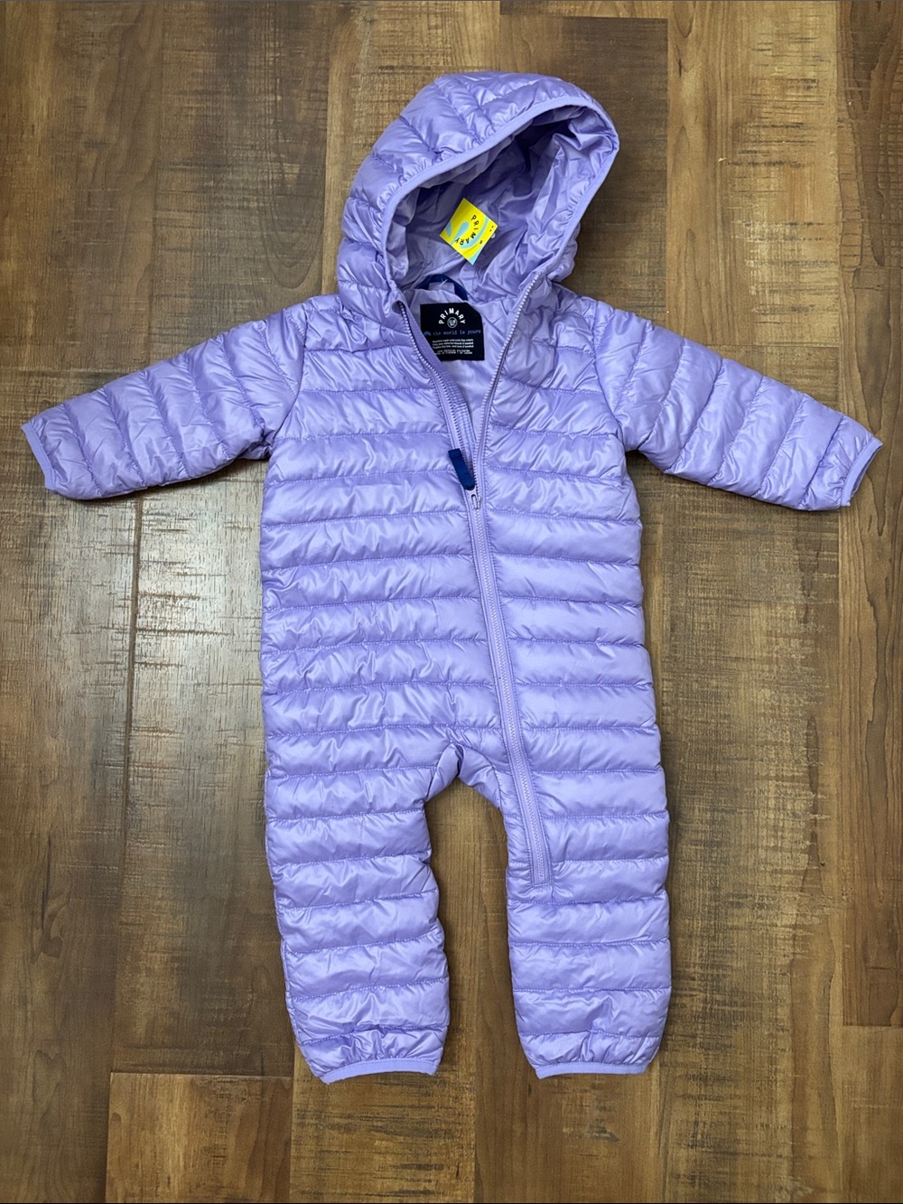 Primary Baby Lightweight Puffer Suit in Iris Size 12-18 Months lavender NWT